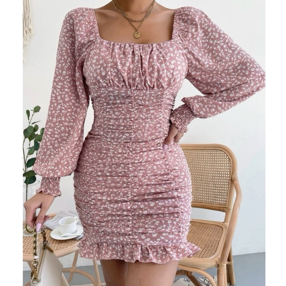 Ruched bodycon dress